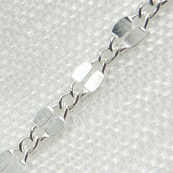 Cadena De Plata De Ley 925 Para Hacer Joyas, Cadena De Anclaje A Pie Para Joyería De Bricolaje Fabricada En Italia (rastro De Cable De 0.102 In, 10 Pies