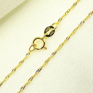 Solid 14K Gold Wheat Chain, Genuine 14K Gold Wheat Chain, Trending Gold Chain, Twisted Chain 14k Solid Gold, Two Tone. 018G2S2CLMSIA0BDB