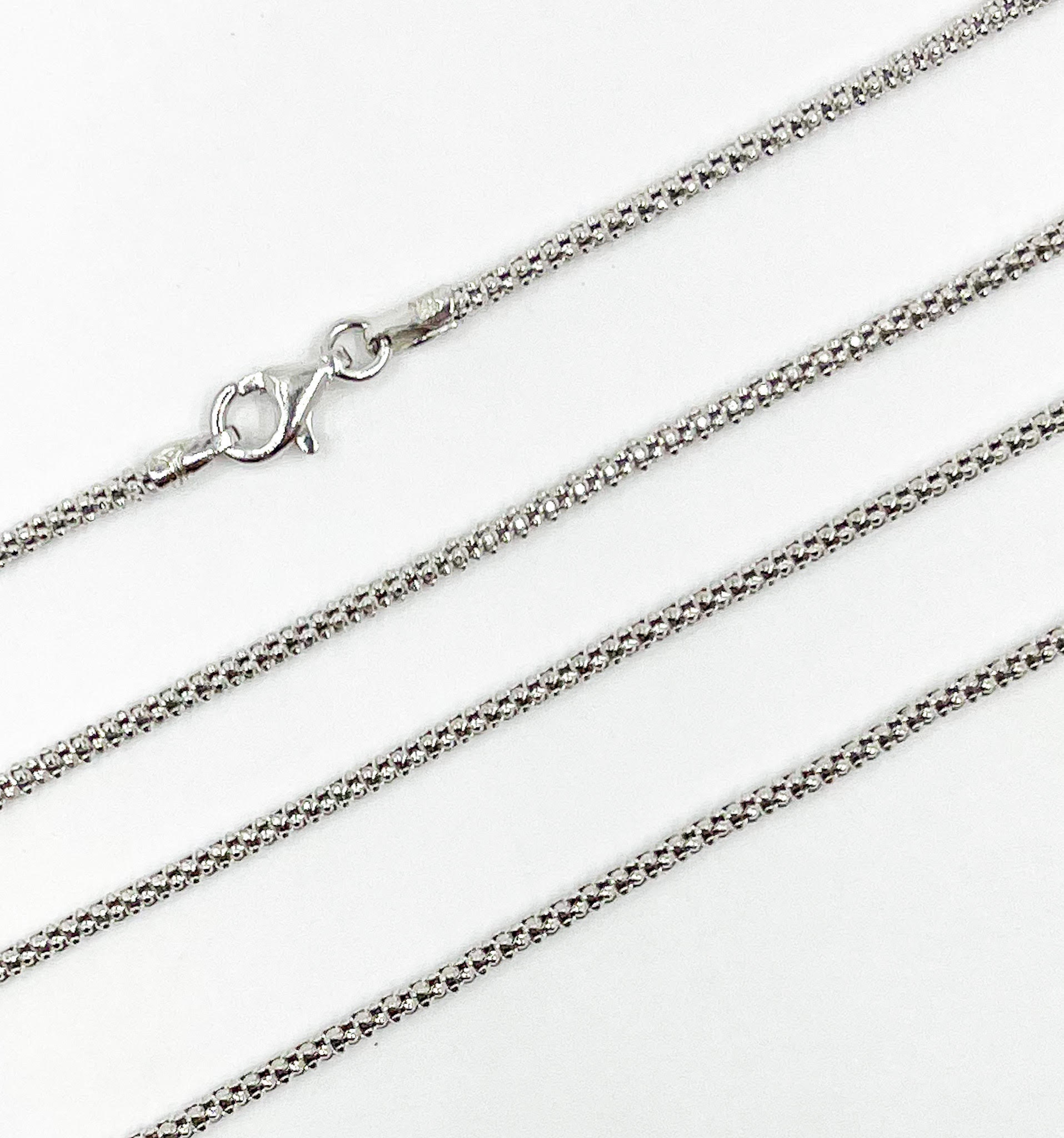 アクセサリー plllllleeeasse silver chain necklace Ladies' 0.8mm Adjustable Box Chain Necklace in Sterling