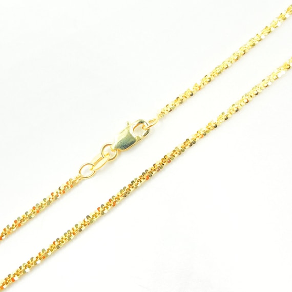 ツイストチェーン ネックレス ゴールド 刻印あり ゴールド) シルバー925 ロープチェーン ネックレス 45cm 22K gp