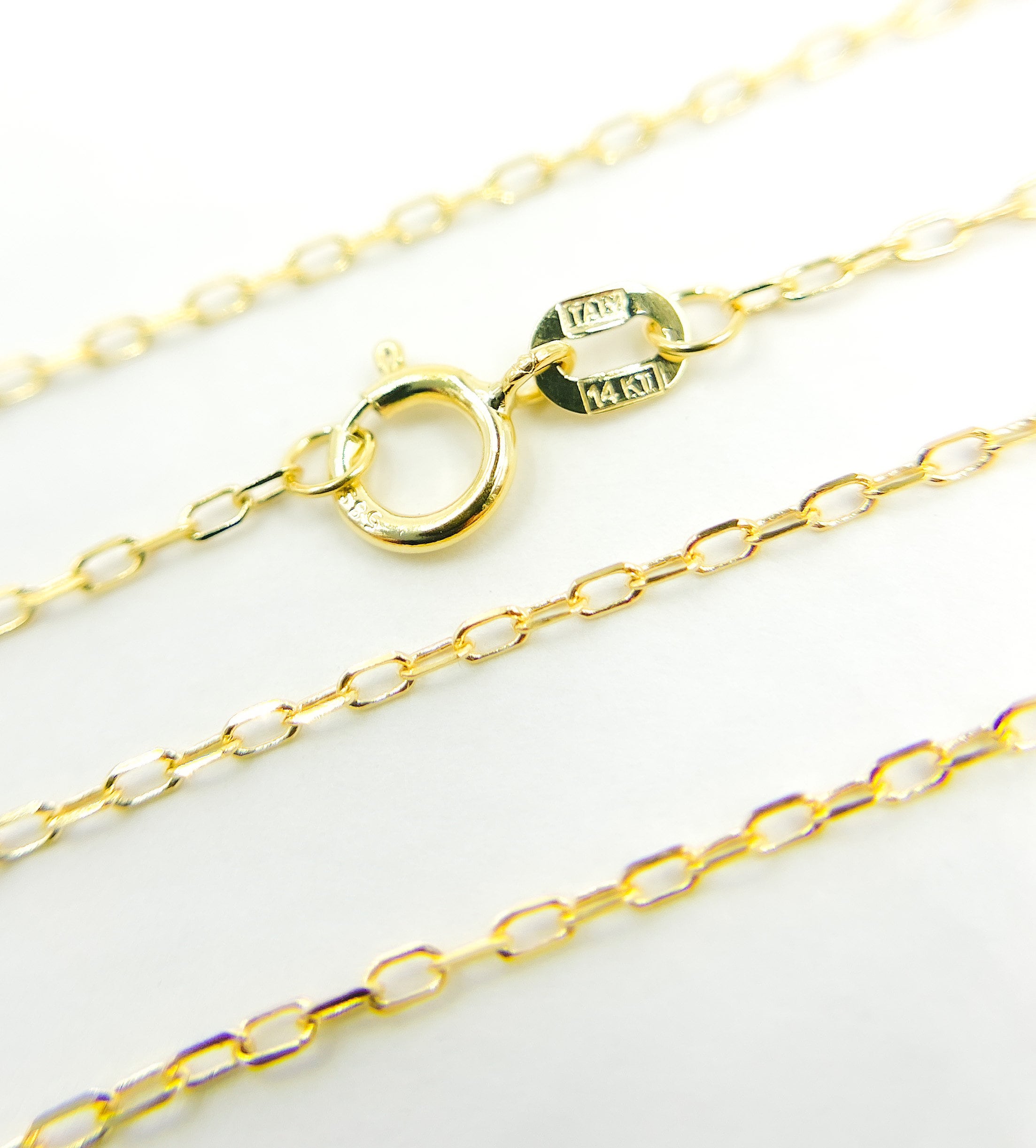 ネックレス・ペンダント Holly Chain Necklace [SIZE.1] Ladies' 1.5mm Cable Chain Necklace in 14K Gold | Zales