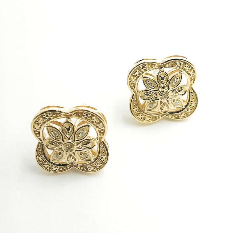 Gold Plated Flower Earrings