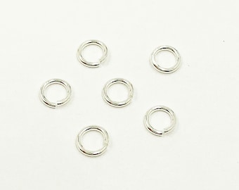 10pcs 4mm 22ga Open 925 silver jump ring, Open Jump Ring Silver Bulk Findings, Wholesale 925 silver Jewelry Supply bulk, Silver Jump Ring