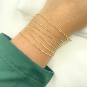 14K Yellow Gold Rolo Link Unfinished Chain, Real Gold Chain, Round Link Chain, Gold Belcher Chain, Gold Chain Women. 030BETLGbyFt