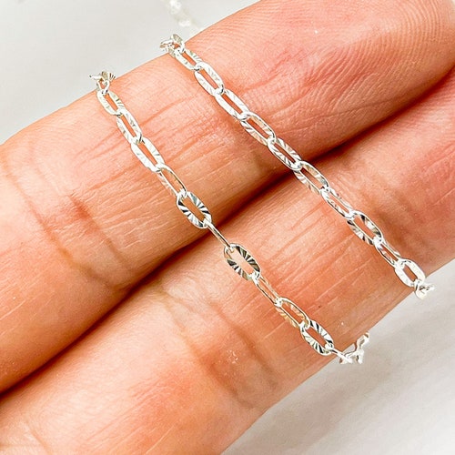 1FT 7x4mm 925 Sterling Silver Chain by Foot Thick Oval Link Etsy