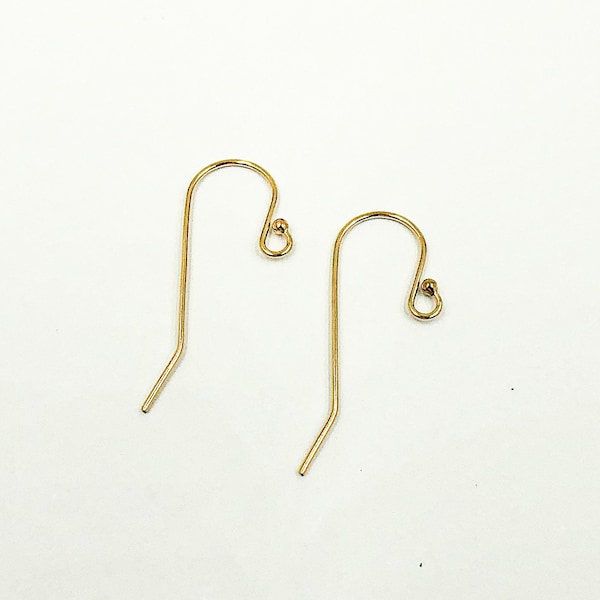 11x20mm 14k gold filled  ear wire, gold filled hook ear wire, gold fill jewelry findings bulk, fishhook with ball earring supply. 4006418