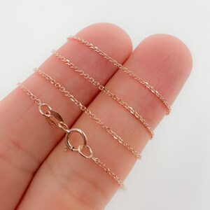 14K Solid Rose Gold Diamond-Cut Cable Chain Necklace with Extender. 030R04T4J051RG