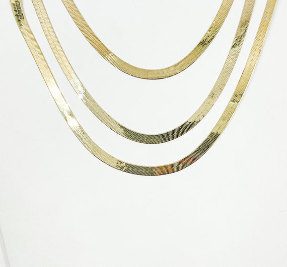 14 inch gold herringbone chain deals