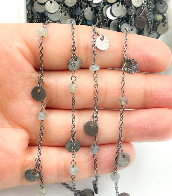 Tassel Earrings with Disk Circle and Bead Rhodium-plated Sterling Silver Tassel Earrings with Disk Circle and Bead Rhodium-plated Sterling Silver
