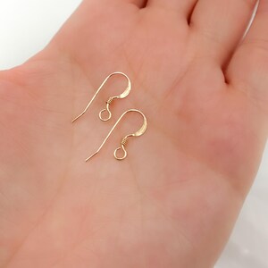 14k Gold Filled Ear Wire with Coil (13x17mm), Jewelry Findings. GFEW2