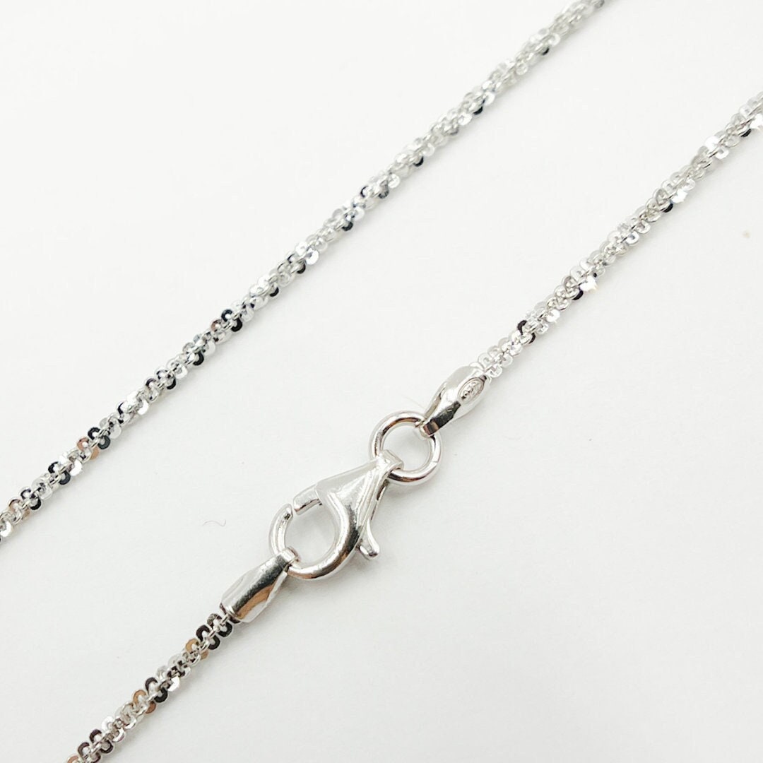 Sterling silver 2024 chain diamond cut
