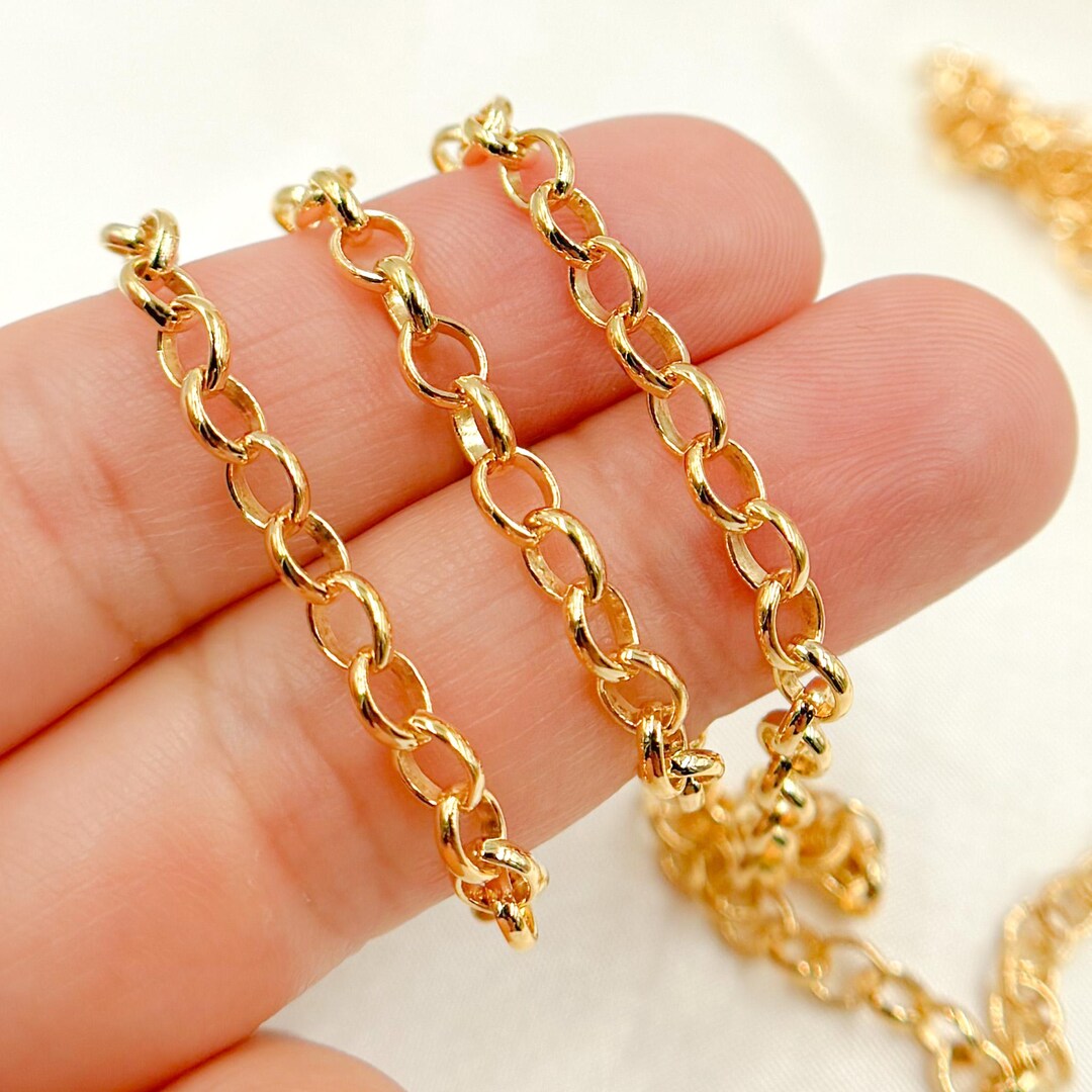 3mm 14k Gold Filled Unfinished Chain by Foot, Small Rolo Circle Chain,  Round Link Chain, Wholesale Bulk Chain Jewelry Making. 565GF - Etsy