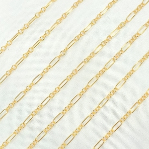1FT 4.9x1.6mm 14k gold filled chain by foot,unfinished cable, short & long link necklace chain,wholesale gold fill chain supply bulk. 143