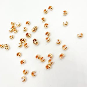 10pcs 3mm 14k Gold Filled Crimp Cover, Gold Filled Findings, Gold Filled Making Supply Wholesale, Necklace Ending Supply. 4004830CCB100