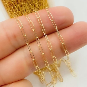 14K Gold-Filled Paperclip Chain • Jewelry Making Supply. 1606GF