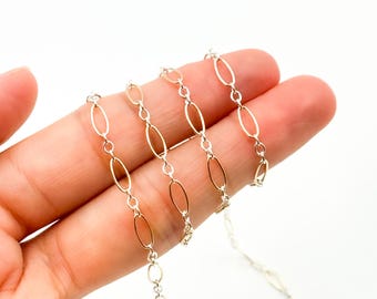 14k gold filled ovale en zilveren ronde schakelketting, sieradenvoorraad van gemengd metaal. XM/1023