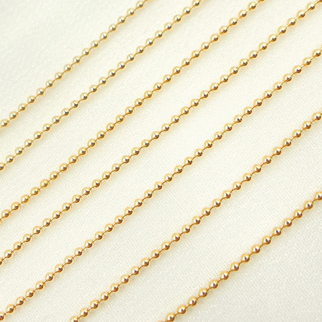 1FT 1.5mm, 14K Gold Filled Ball Chain, Permanent Jewelry, Jewels and Chains, Ball Chain by Foot
