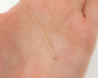 14K/18K Gold Plated Brass Ball Head Pins,Eye Pins,Flat Head Pins,Jewelry Findings Jewelry Making