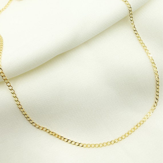 18 In Gold Chain 20" 12mm Solid Curb Cuban Chain Necklace - 18Kt Yellow Gold Filled - Real Thick Link Real Gold Cuban Chain - Foto 3