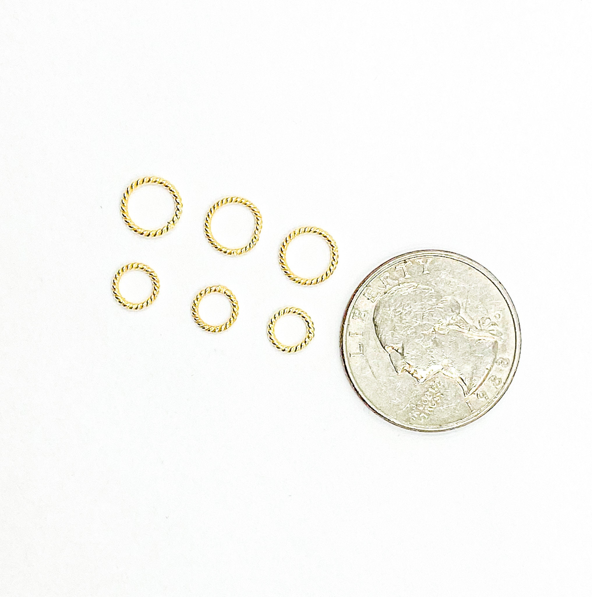 90 Pezzi 10MM Piatto Chiuso Ritorto Jumpring Antico Argento Sterling Cromato 932 - Foto 11