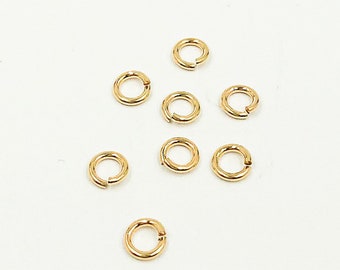 10pcs 3.5mm 22ga Open 14k gold filled jump ring, Open Jump Ring gold Bulk Findings, Wholesale gold Jewelry Supply bulk. 4004435