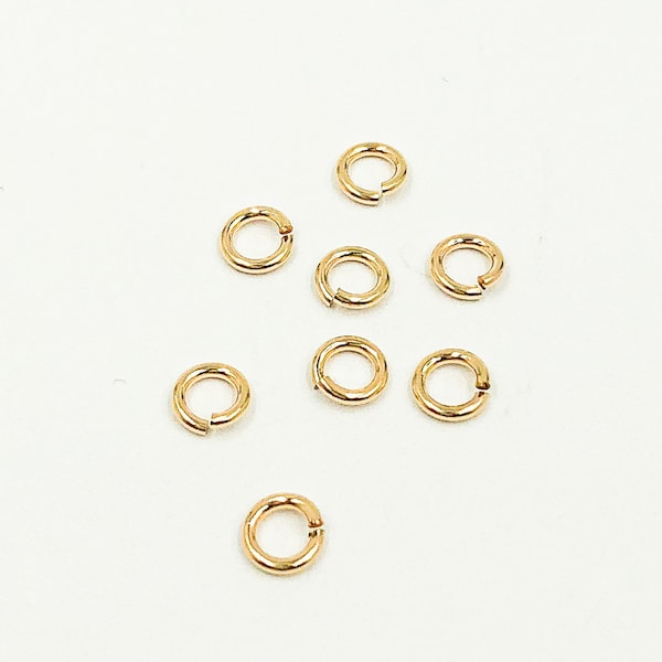 10pcs 3.5mm 22ga Open 14k gold filled jump ring, Open Jump Ring gold Bulk Findings, Wholesale gold Jewelry Supply bulk. 4004435
