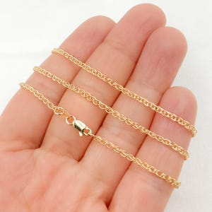 14K Solid Gold Wheat Chain Necklace, Real Gold Braided Necklace, Solid Gold Jewelry, Gold Chain for Everyday Wear, Fine Gift Idea. 035SPLLG