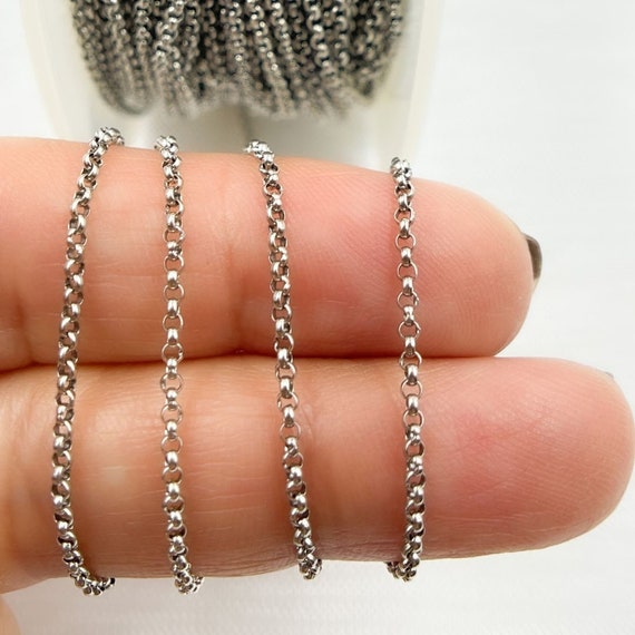 Cadena De Latón Bronce Antiguo 10 Metros - Con Cierres De Langosta Y Anillos De Salto Para Hacer Joyería DIY