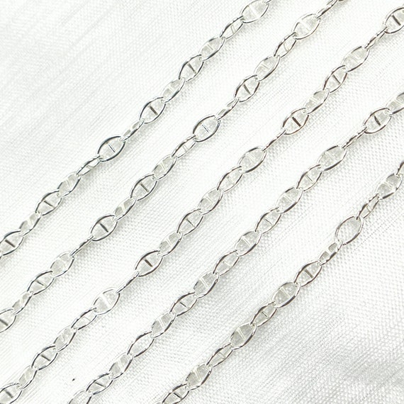 Sterling Silver Mariner Link Chain, 7mm, Bulk by Foot. Z2SS - Etsy