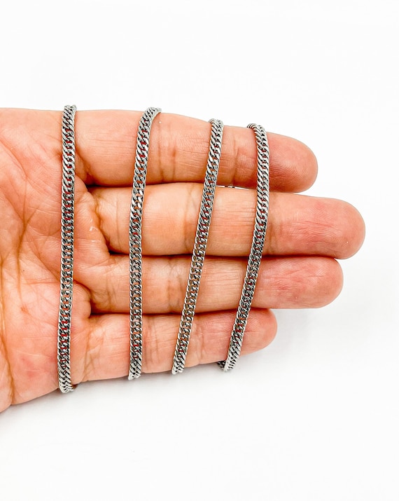 1FT 4mm 925 Sterling Silver Oxidized 