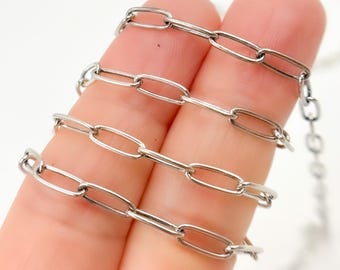 1.4mm Oxidized Sterling Silver Satellite Chain, Dainty Cube Bead