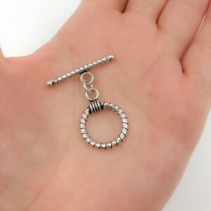 30mm 925 Sterling Silver Toggle Clasp, Wholesale Findings Supply for DIY Jewelry Making. Toggle2SS