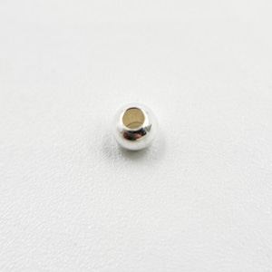 100pcs 3mm 925 silver seamless beads, round silver beads, spacer beads for jewelry making, 925 sterling silver jewelry findings supply bulk