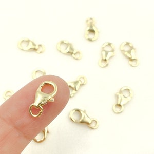 14K Solid Gold 10mm Trigger Clasp Lock, 14K Solid Gold Jewelry, Findings Bulk, Wholesale Gold Clasps, Trigger Clasp. 0014TC2WR14KY