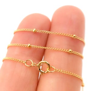 14k Gold Filled Finished Satellite Chain, Round Gold Filled Chain, Wholesale Gold Filled Chain Necklaces, Gold Cable Necklace. 444GFNecklace