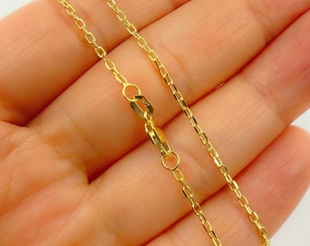 14K Solid Gold Cable Chain Necklace, Fine Jewelry. 0401767FD