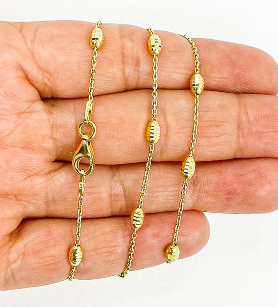 Single Satellite Chain Bracelet in Sterling Silver & 18k Yellow Gold  Vermeil