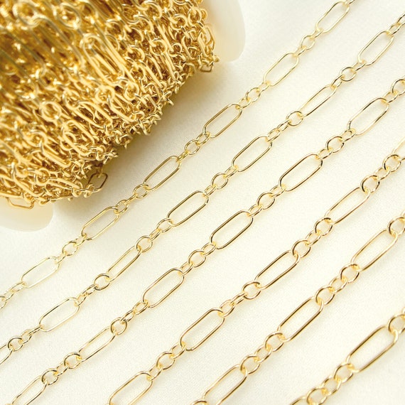 10x3mm 14k Gold Filled Cable Chain by Foot Rectangle and Round Gold Filled Chain Oval Link Necklace Chain Sturdy Gold Chain. 103331 Etsy Canada