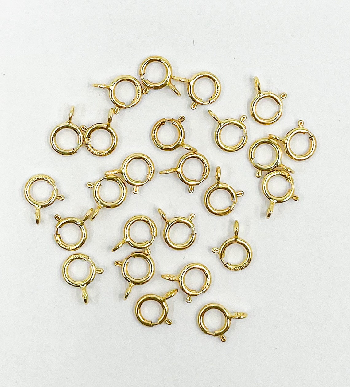 15 pcs 14/20 Gold Filled 5 mm Spring Ring Lock 14k Gold Etsy