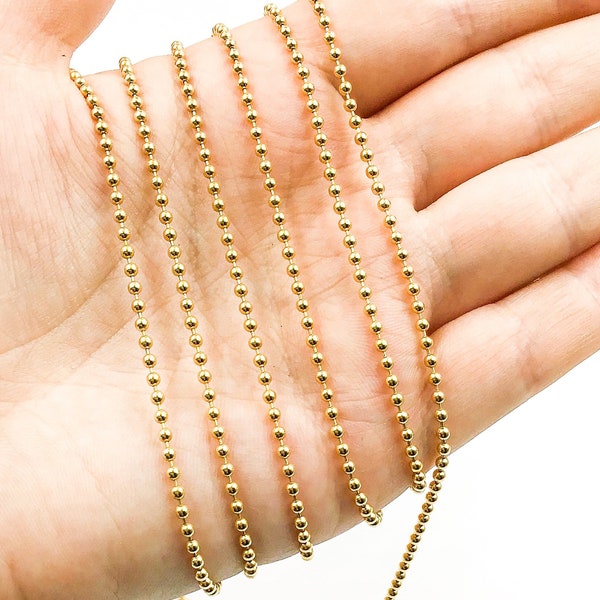 Ball Chain Gold Plated Etsy