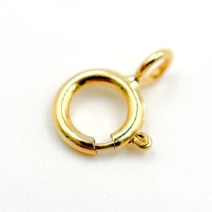 10 pcs 14/20 Gold Filled 5 mm Spring Ring Lock, 14k Gold Filled Jewelry Findings Bulk, Wholesale Gold Clasps, Gold Spring Ring Clasp Bulk