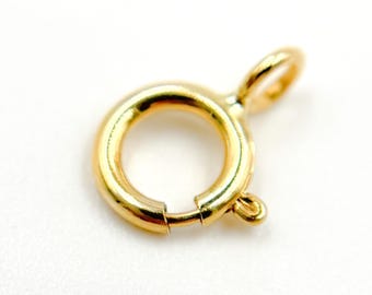 10 pcs 14/20 Gold Filled 5 mm Spring Ring Lock, 14k Gold Filled Jewelry Findings Bulk, Wholesale Gold Clasps, Gold Spring Ring Clasp Bulk