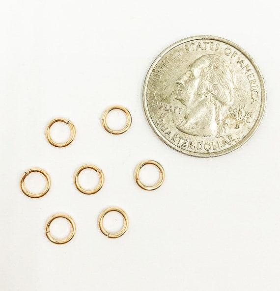 Wholesale 6mm 18ga Round Open Jump Rings 14kt Gold Filled