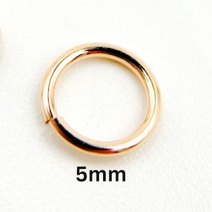 5mm 22 Gauge OPEN 14k Gold Filled Jump Ring,Open Jump Ring Gold Bulk Findings, Wholesale Jewelry Supply, Gold Fill Jump Ring. 22-5GAGFOPENJR