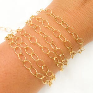8x5mm 14k gold filled chain by foot, unfinished oval cable chain, delicate smooth oval link chain, wholesale tiny link chain. 720GF