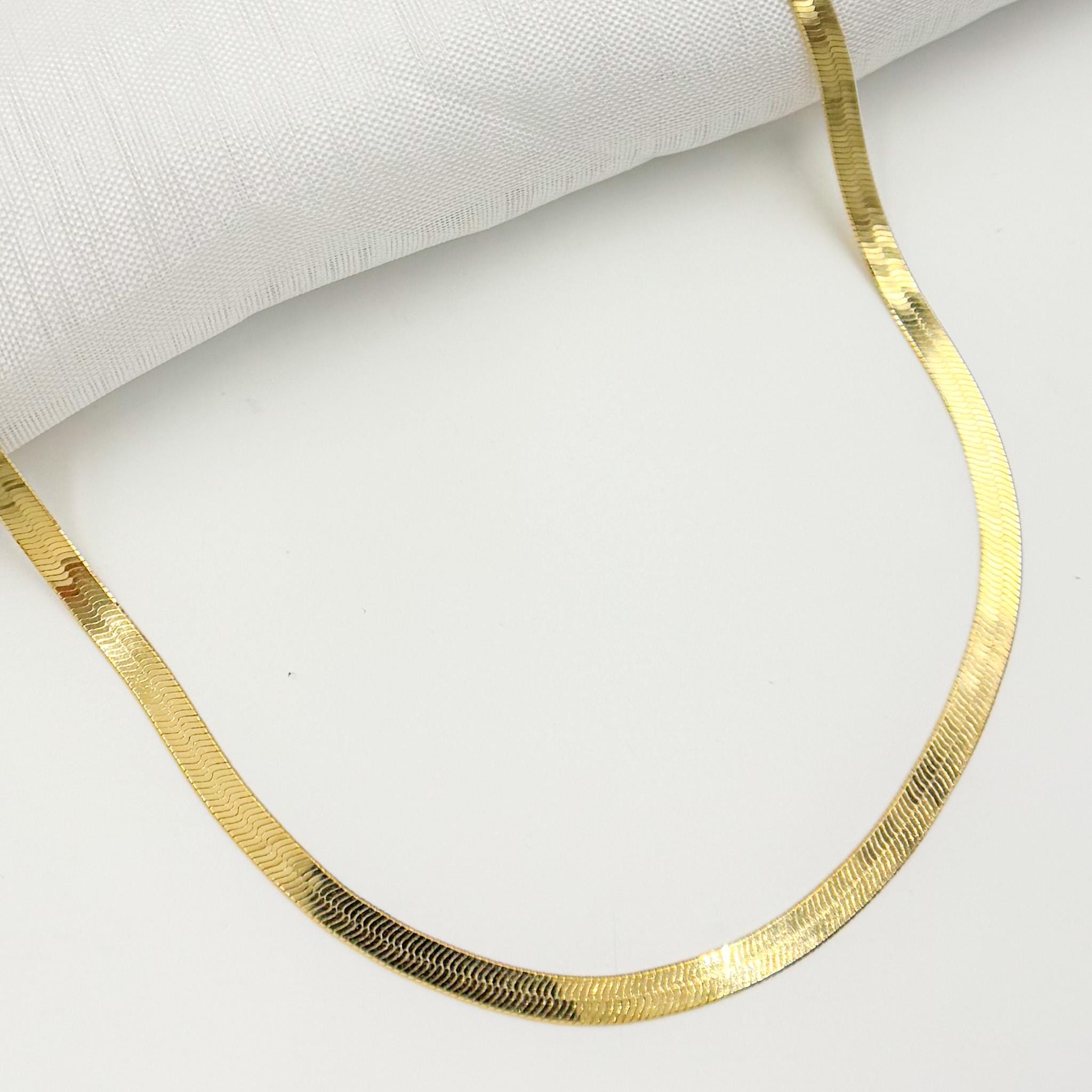 Herringbone Snake Chain Necklace 16