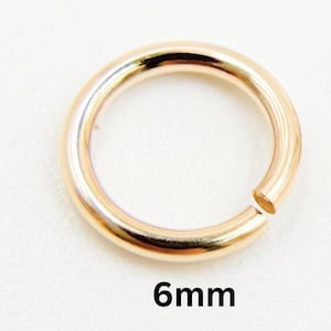 6mm 20ga 14k Gold Filled Open Jump Ring,Real Gold Fill 20 gauge Jump Ring,Gold Fill Finding,Wholesale Jewelry Supply. 20-6GAGFOPENJR
