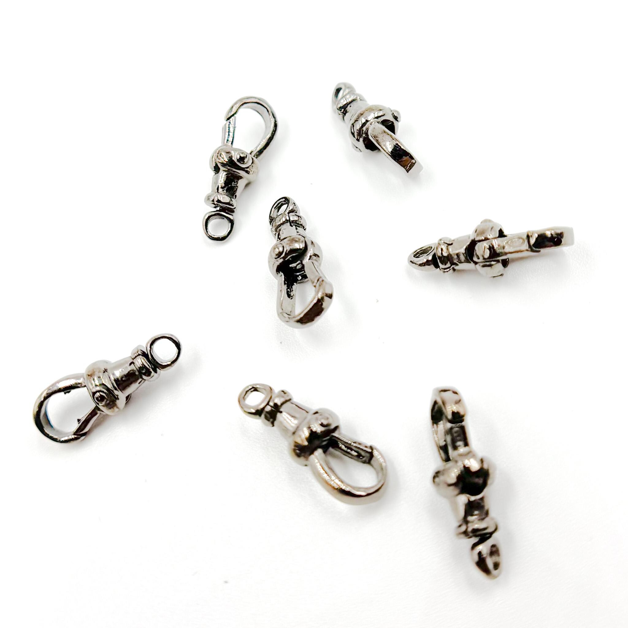 17mm 925スターリングシルバー スイベルクラスプ、DIYジュエリー製作用