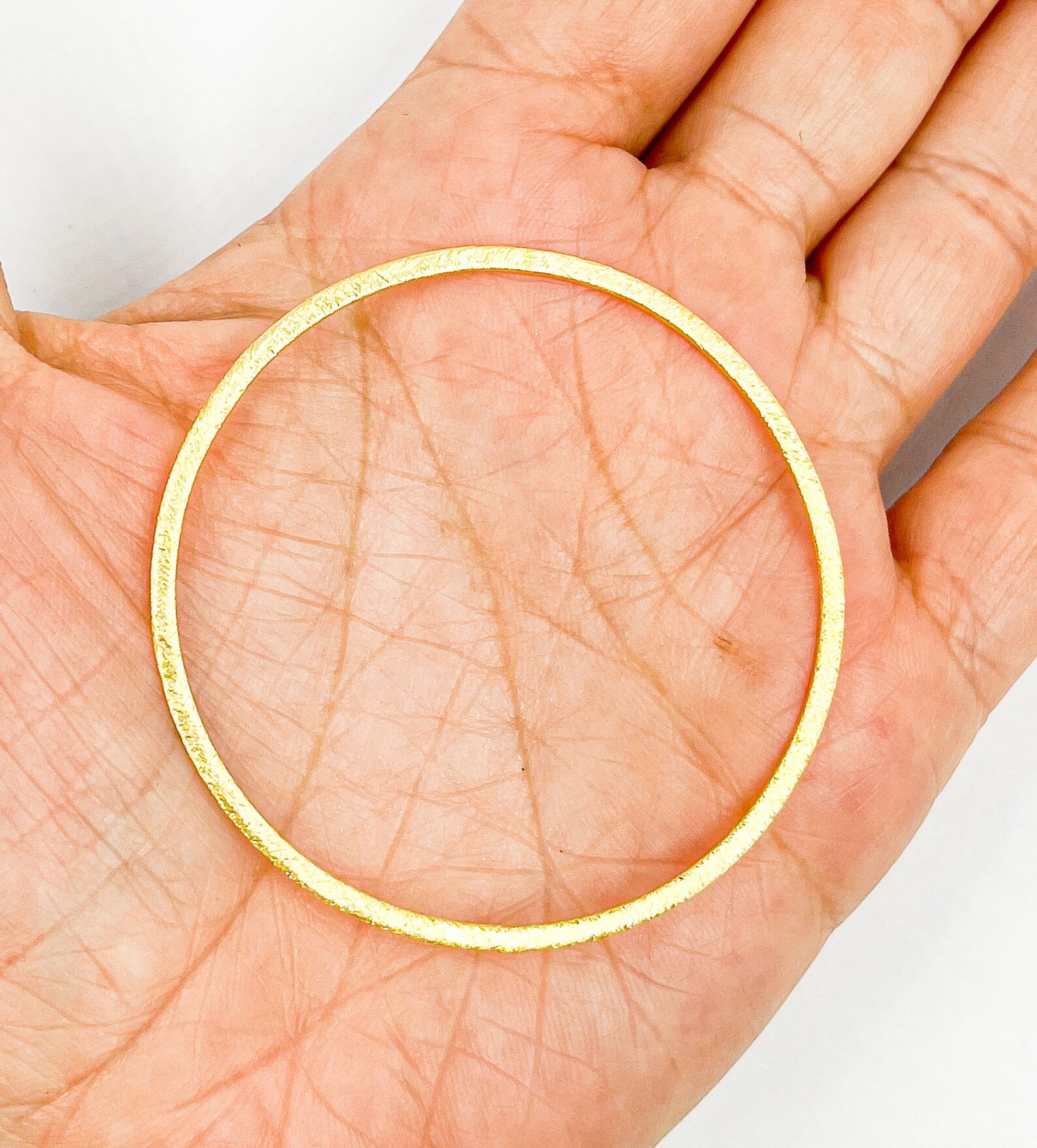 5 pcs 18k Gold Plated Ring Charm 50 mm Connector Gold Rings Etsy