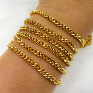 5x3mm 14k gold filled curb chain, Cuban curb unfinished chain, Miami oval curb link necklace bracelet chain wholesale bulk. 61GF